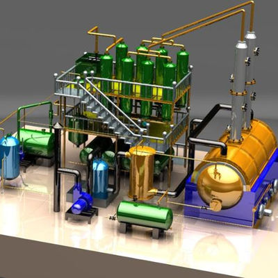 Direct verwarmde 25 kW afvalolie distillatie machine om ruwe olie om te zetten in diesel