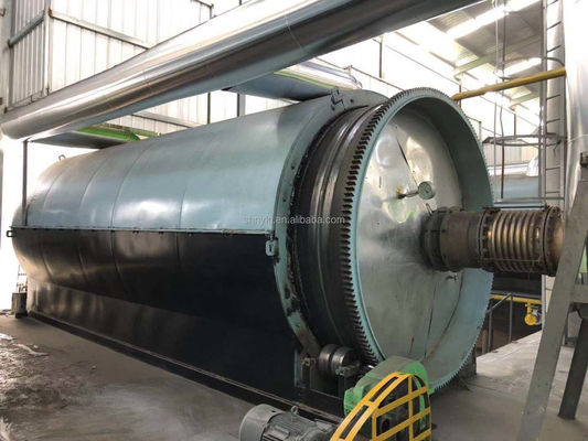 Steenkool-aangedreven continue pyrolyse-machine voor afvalband Plastic olie slib Aluminiumfolie