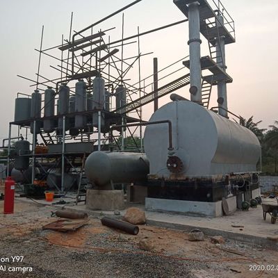 15.5kw Pyrolyse- en distillatiesysteem voor de recycling van oude banden