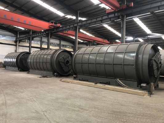 Steenkool-aangedreven continue pyrolyse-machine voor afvalband Plastic olie slib Aluminiumfolie
