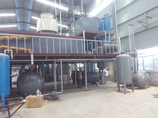 Gebruikte olie herraffinatiesysteem voor recycling Zwarte motorolie milieuvriendelijk