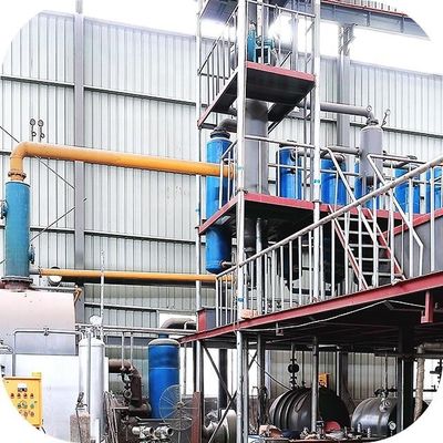 Destillatie-installatie voor het recyclen van motoroliën met hoge doorstroming met vacuümsysteem