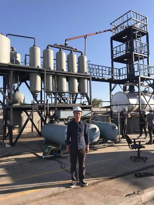 16kw High Capacity Waste Engine Oil Refinery for Diesel Machine 2.2*5.5m Afmetingen
