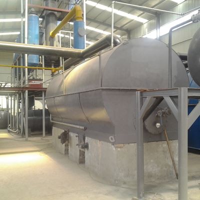 Verwarmingsmethode Indirecte verwarming Pyrolyse Plastic Oil Refinery Destillatieinstallatie