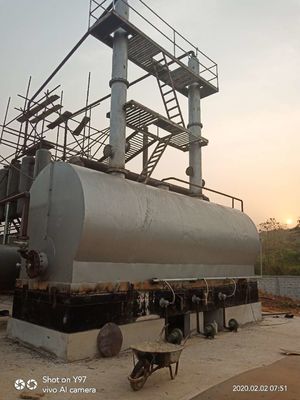 30000 kg Continuous Production Diesel Machine Oil Recycling Refinery voor energiewinning