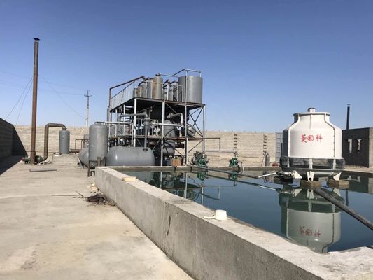 30000 kg Continuous Production Diesel Machine Oil Recycling Refinery voor energiewinning