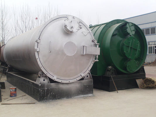 12 ton per dag Pyrolyse-installatie voor afvalbanden, rubberen kunststof voor de energieproductie van brandstof