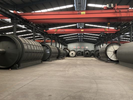 Top-afval van kunststofband tot brandstof olie recycling pyrolyse machine voor eindproduct staaldraad