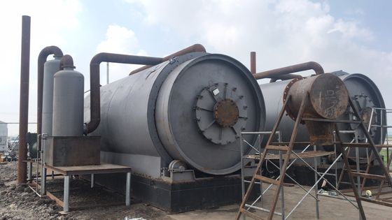 Top-afval van kunststofband tot brandstof olie recycling pyrolyse machine voor eindproduct staaldraad