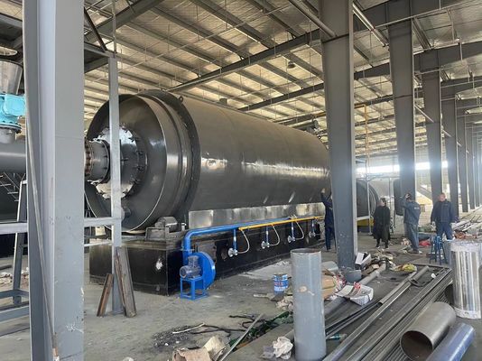 Recyclingbandbandband plastic olie slib pyrolyse machine met COC certificaat in Algerije