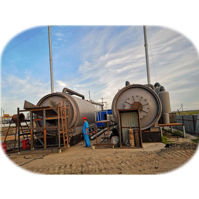 Installatie onder leiding van een ingenieur Pyrolyse-installatie voor het recyclen van afvalbanden banden plastic slib