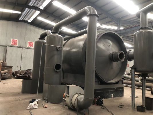 38 ton capaciteit Pyrolyse afvalband tot olie productielijn voor 300 m2 locatie
