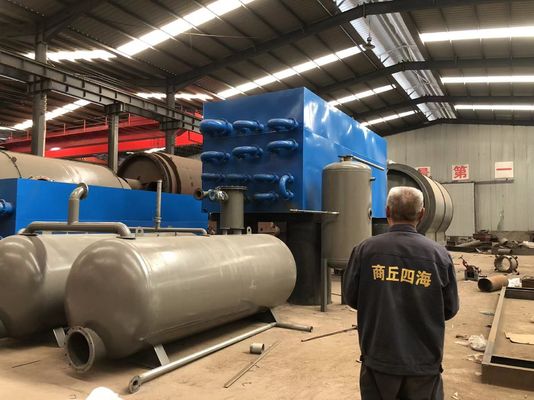 38 ton capaciteit Pyrolyse afvalband tot olie productielijn voor 300 m2 locatie