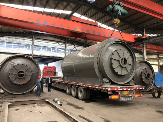 Directe verwarming 15 TPD afvalband olie pyrolyse machine voor olie recycling 2800mm * 7700mm